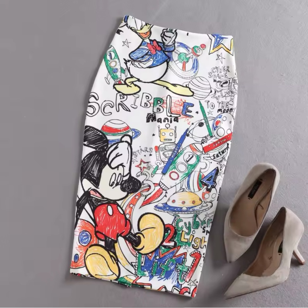 Disney Painted - Trendy Pencil Skirt - Size L